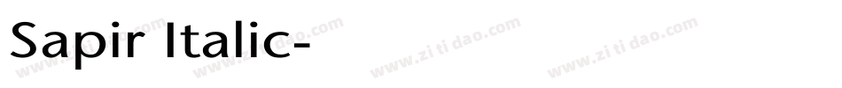 Sapir Italic字体转换